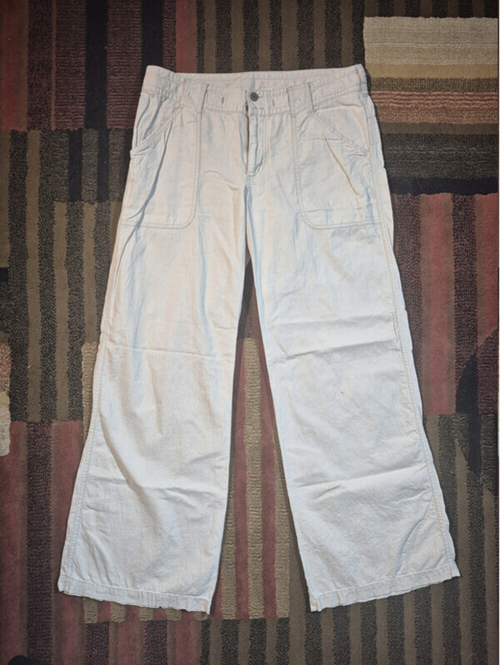 Patagonia Island Hemp Pants Women's 10 Cream Cotton Blend